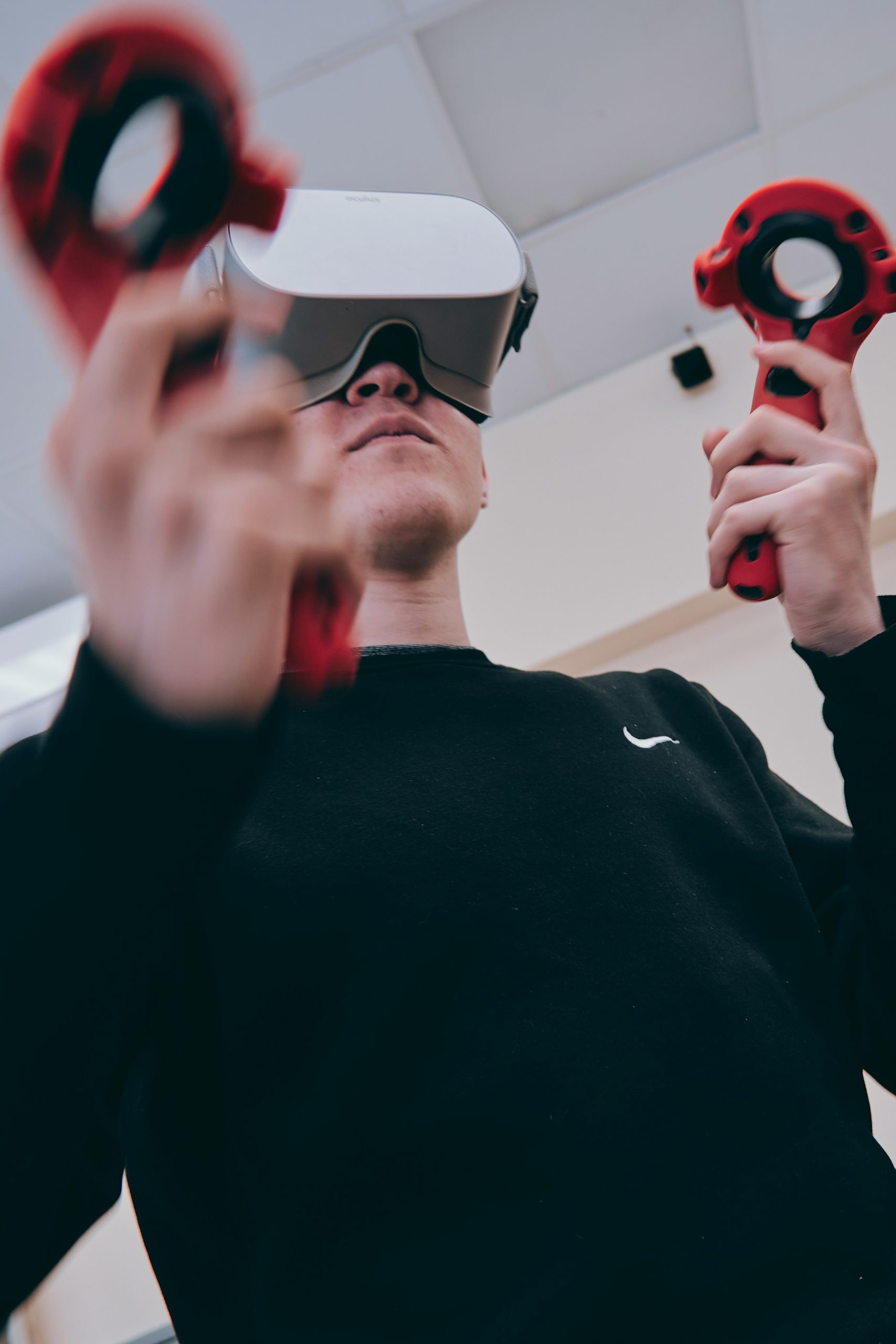 Man wearing VR headset