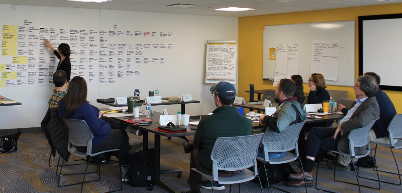 facilitator collecting data from a panel of subject matter experts